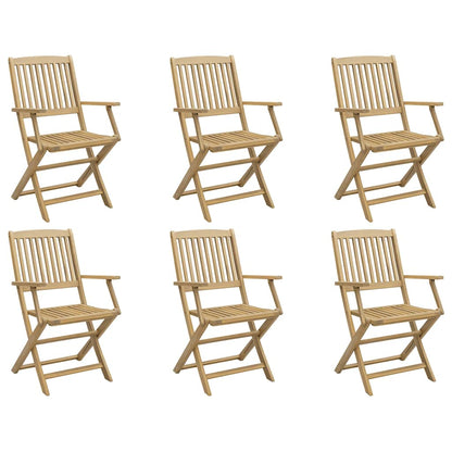 vidaXL Folding Garden Chairs 6 pcs 54x61x88 cm Solid Wood Acacia