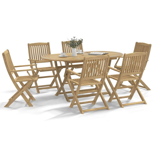 vidaXL Folding Chairs 6 pcs 54,5x58x90 cm Solid Wood Acacia