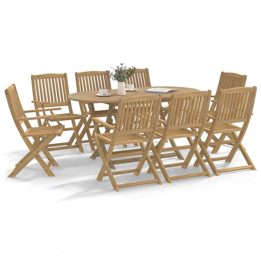 vidaXL Folding Chairs 8 pcs 54,5x58x90 cm Solid Wood Acacia
