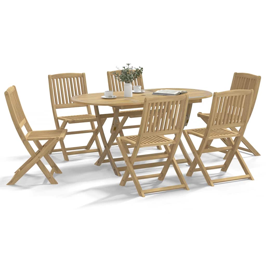 vidaXL Folding Chairs 6 pcs 48,5x57x90 cm Solid Wood Acacia