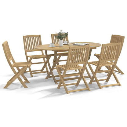 vidaXL Folding Chairs 6 pcs 48,5x57x90 cm Solid Wood Acacia