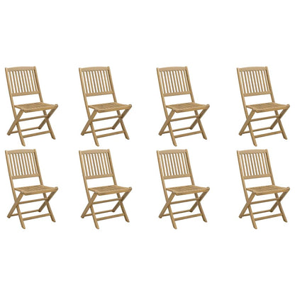 vidaXL Folding Chairs 8 pcs 48,5x57x90 cm Solid Wood Acacia