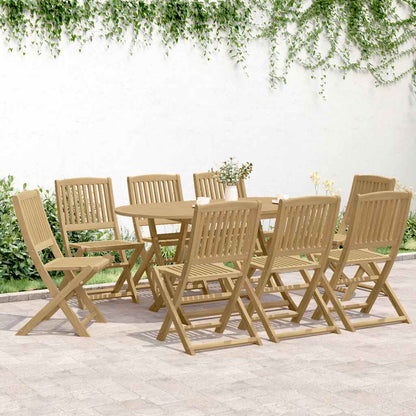 vidaXL Folding Chairs 8 pcs 48,5x57x90 cm Solid Wood Acacia