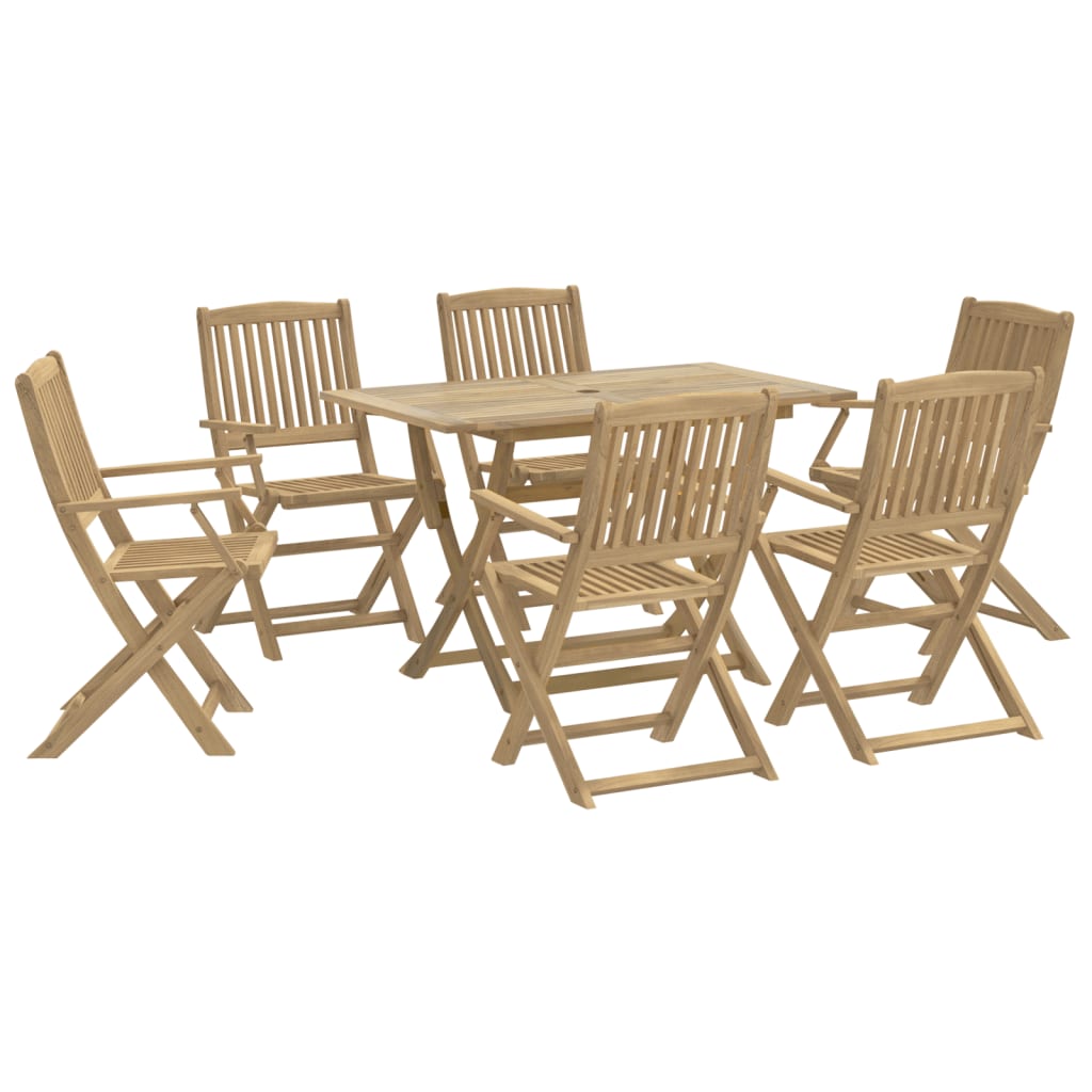 vidaXL 7 Piece Garden Dining Set Solid Wood Acacia