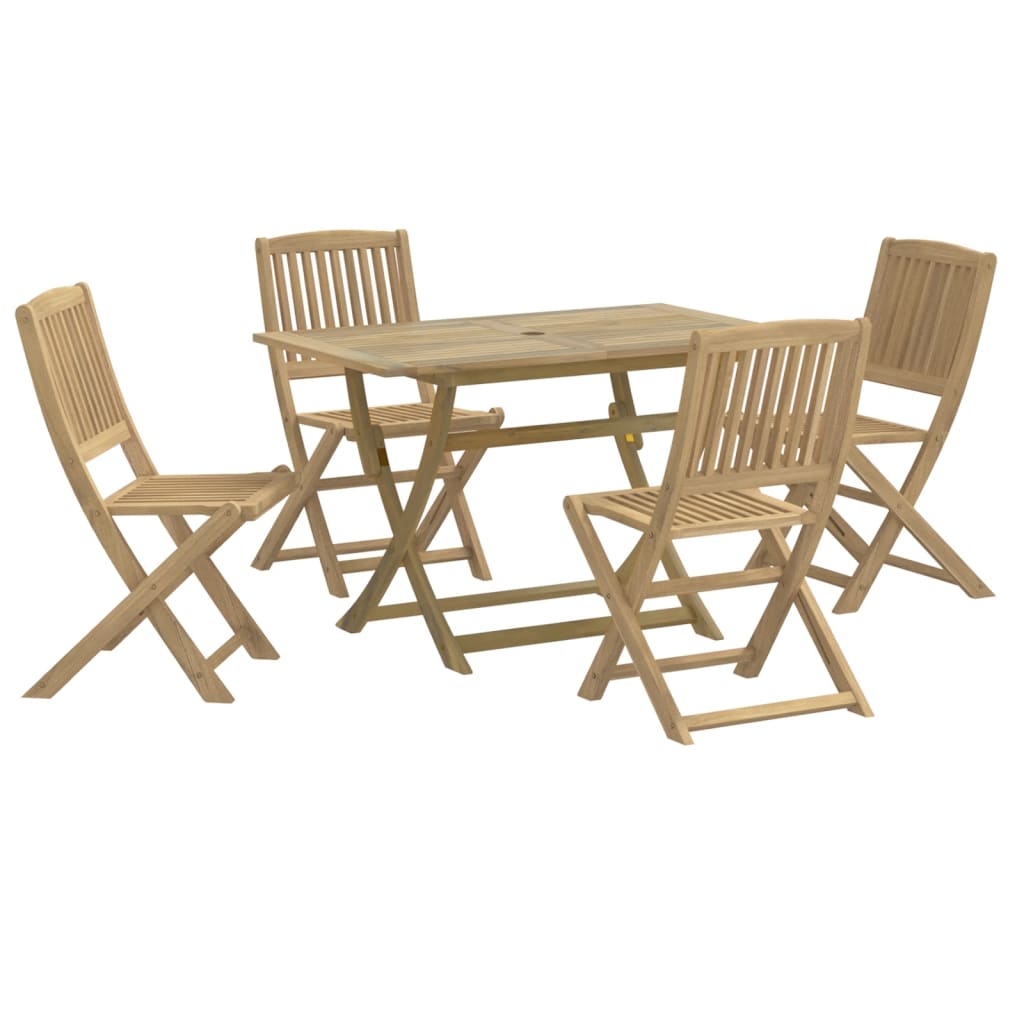 vidaXL 5 Piece Garden Dining Set Solid Wood Acacia