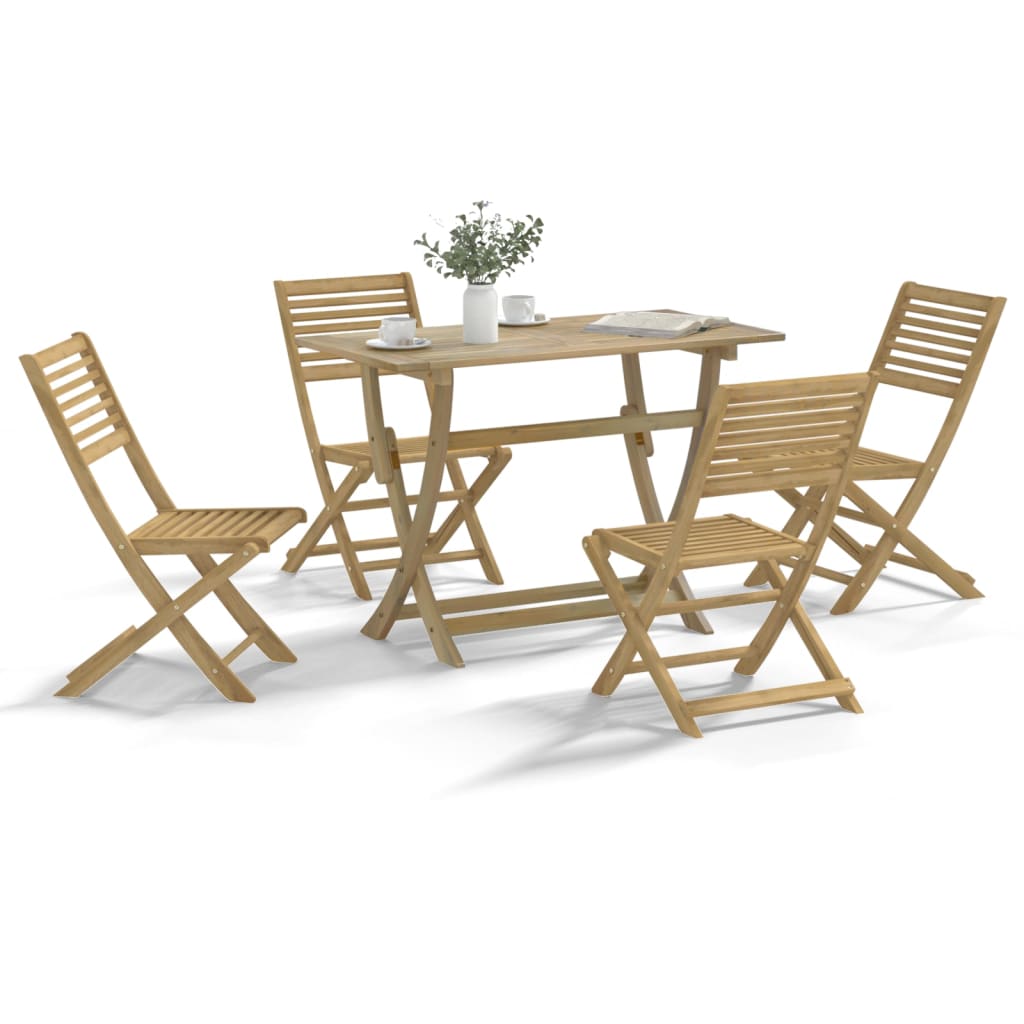 vidaXL 5 Piece Garden Dining Set Solid Wood Acacia