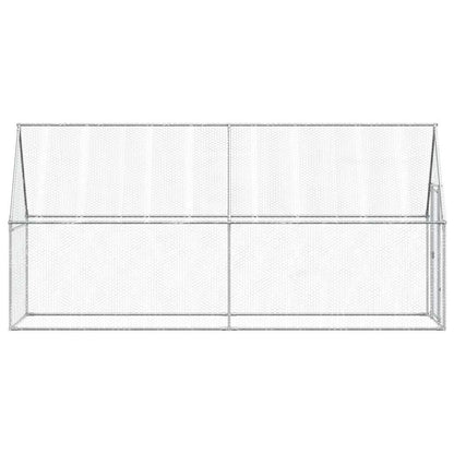 vidaXL Chicken Cage Silver 100x100x190 cm Galvanised Steel