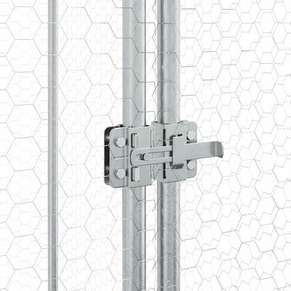 vidaXL Chicken Cage Silver 100x100x190 cm Galvanised Steel
