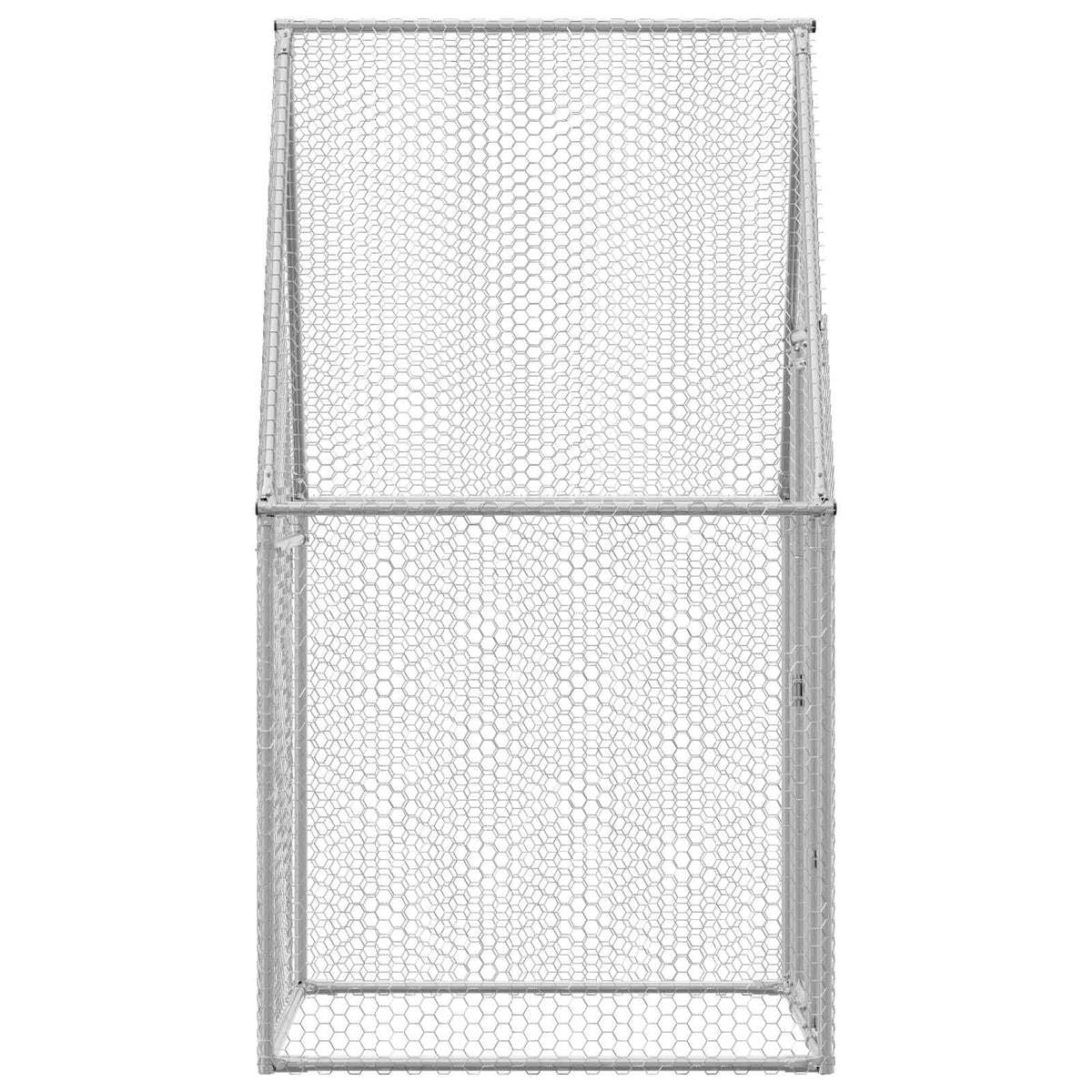 vidaXL Chicken Cage Silver 100x100x190 cm Galvanised Steel