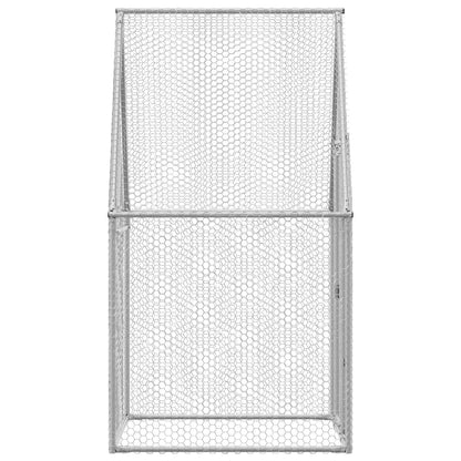 vidaXL Chicken Cage Silver 100x100x190 cm Galvanised Steel