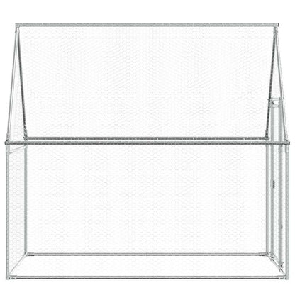 vidaXL Chicken Cage Silver 200x100x190 cm Galvanised Steel