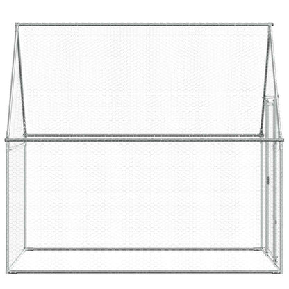 vidaXL Chicken Cage Silver 200x100x190 cm Galvanised Steel