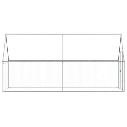 vidaXL Chicken Cage Silver 400x100x190 cm Galvanised Steel