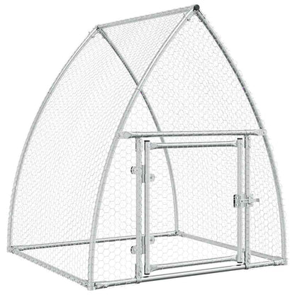 vidaXL Chicken Cage Silver 100x105x120 cm Galvanised Steel