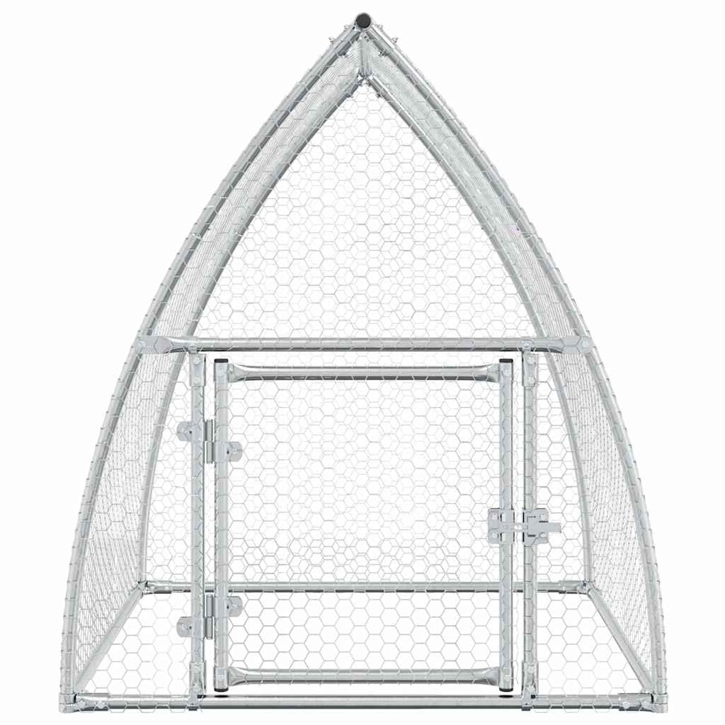vidaXL Chicken Cage Silver 100x105x120 cm Galvanised Steel