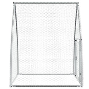 vidaXL Chicken Cage Silver 100x105x120 cm Galvanised Steel