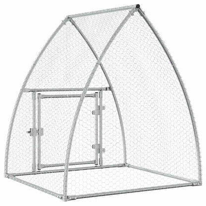 vidaXL Chicken Cage Silver 100x105x120 cm Galvanised Steel