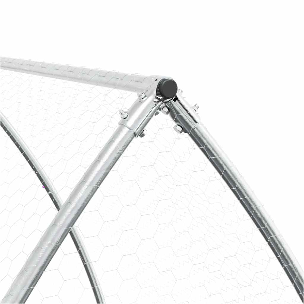 vidaXL Chicken Cage Silver 100x105x120 cm Galvanised Steel