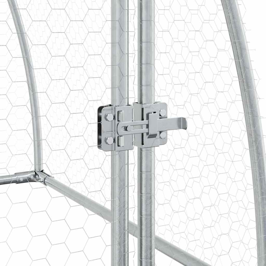 vidaXL Chicken Cage Silver 100x105x120 cm Galvanised Steel
