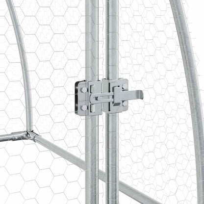 vidaXL Chicken Cage Silver 100x105x120 cm Galvanised Steel