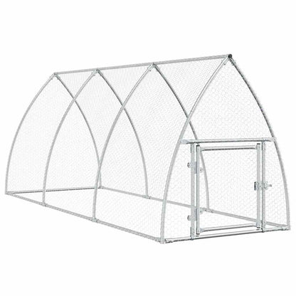 vidaXL Chicken Cage Silver 300x105x120 cm Galvanised Steel