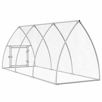vidaXL Chicken Cage Silver 300x105x120 cm Galvanised Steel