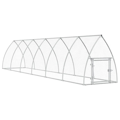 vidaXL Chicken Cage Silver 600x105x120 cm Galvanised Steel