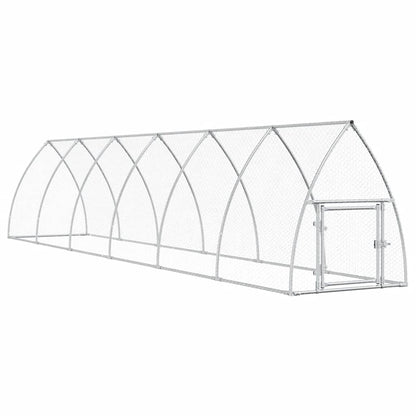 vidaXL Chicken Cage Silver 600x105x120 cm Galvanised Steel