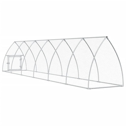 vidaXL Chicken Cage Silver 600x105x120 cm Galvanised Steel