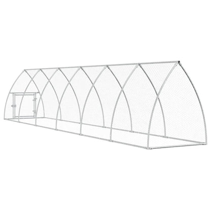 vidaXL Chicken Cage Silver 600x105x120 cm Galvanised Steel