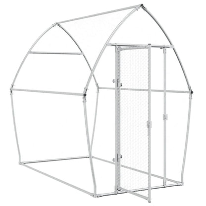 vidaXL Chicken Cage Silver 200x105x182 cm Galvanised Steel