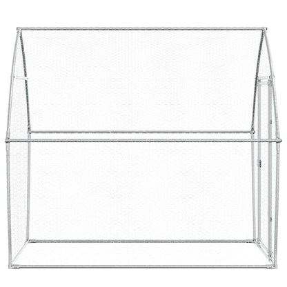 vidaXL Chicken Cage Silver 200x105x182 cm Galvanised Steel