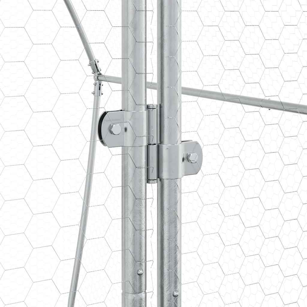 vidaXL Chicken Cage Silver 200x105x182 cm Galvanised Steel