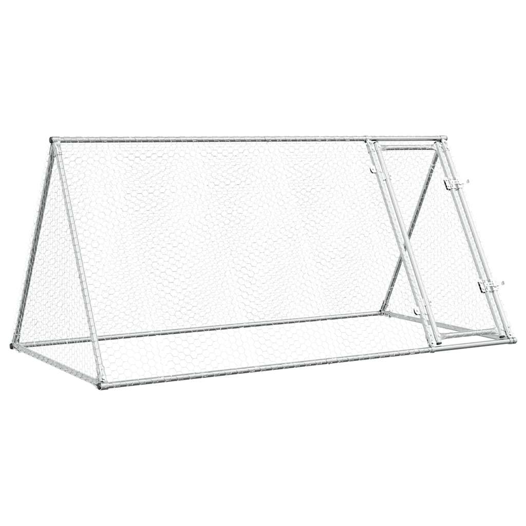 vidaXL Chicken Cage Silver 200x105x91 cm Galvanised Steel