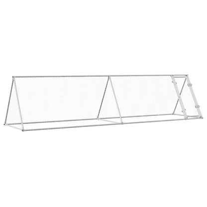 vidaXL Chicken Cage Silver 400x105x91 cm Galvanised Steel