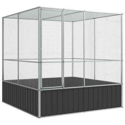 vidaXL Aviary Silver 211x207x212 cm Steel