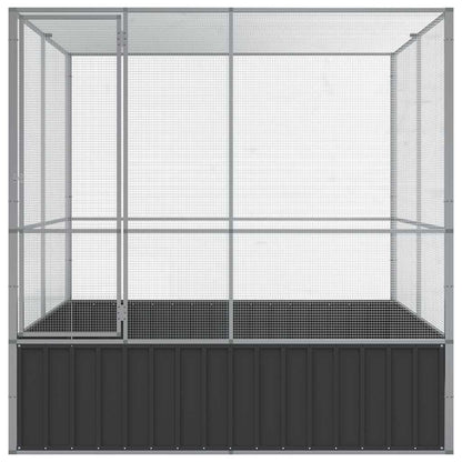 vidaXL Aviary Silver 211x207x212 cm Steel