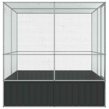 vidaXL Aviary Silver 211x207x212 cm Steel