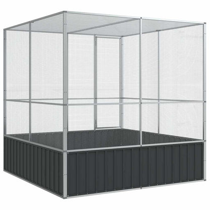 vidaXL Aviary Silver 211x207x212 cm Steel