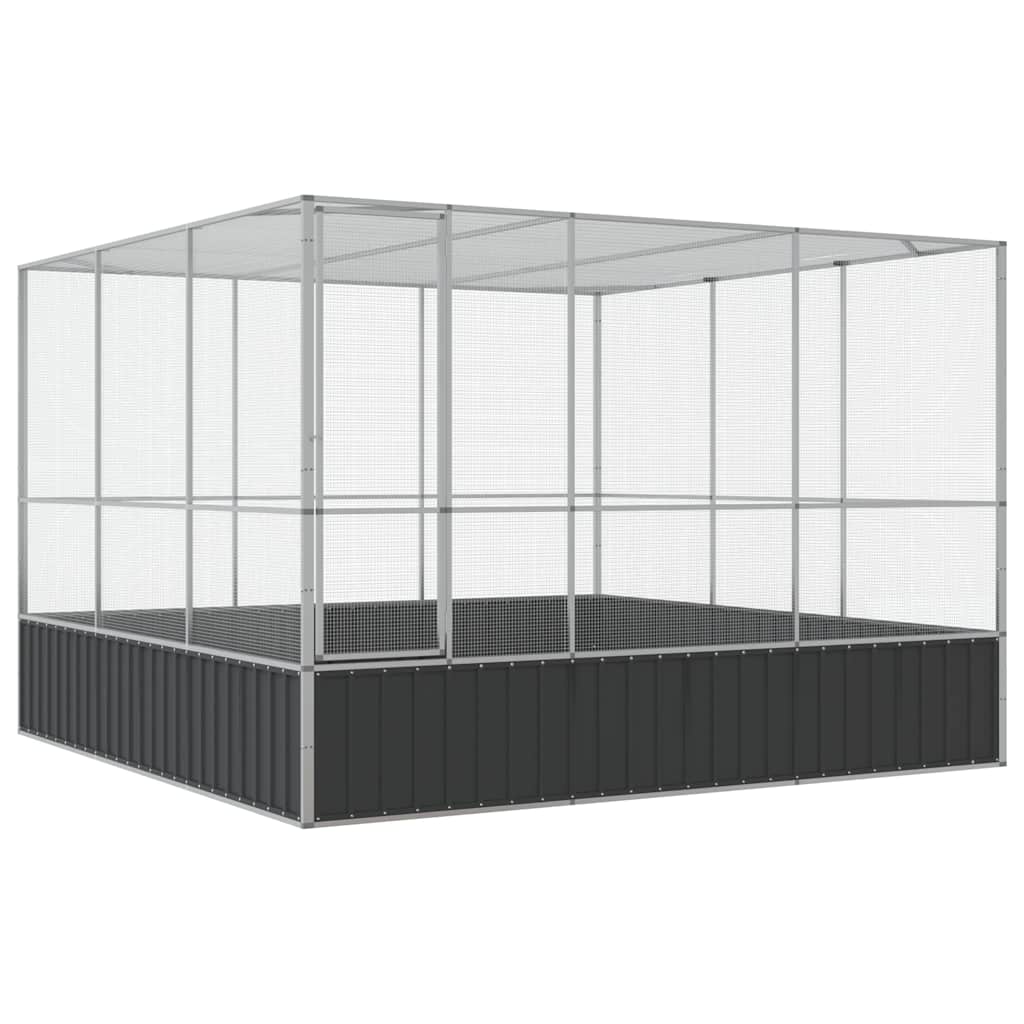 vidaXL Aviary Silver 311x307x212 cm Steel