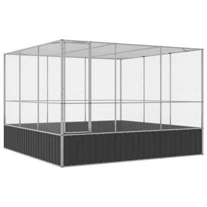 vidaXL Aviary Silver 311x307x212 cm Steel