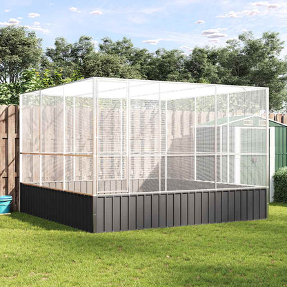 vidaXL Aviary Silver 311x307x212 cm Steel