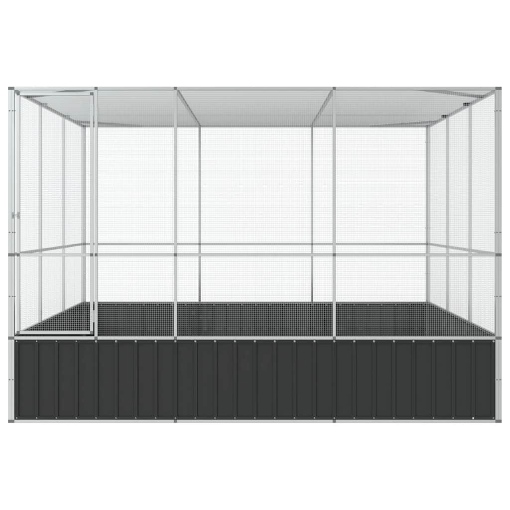 vidaXL Aviary Silver 311x307x212 cm Steel