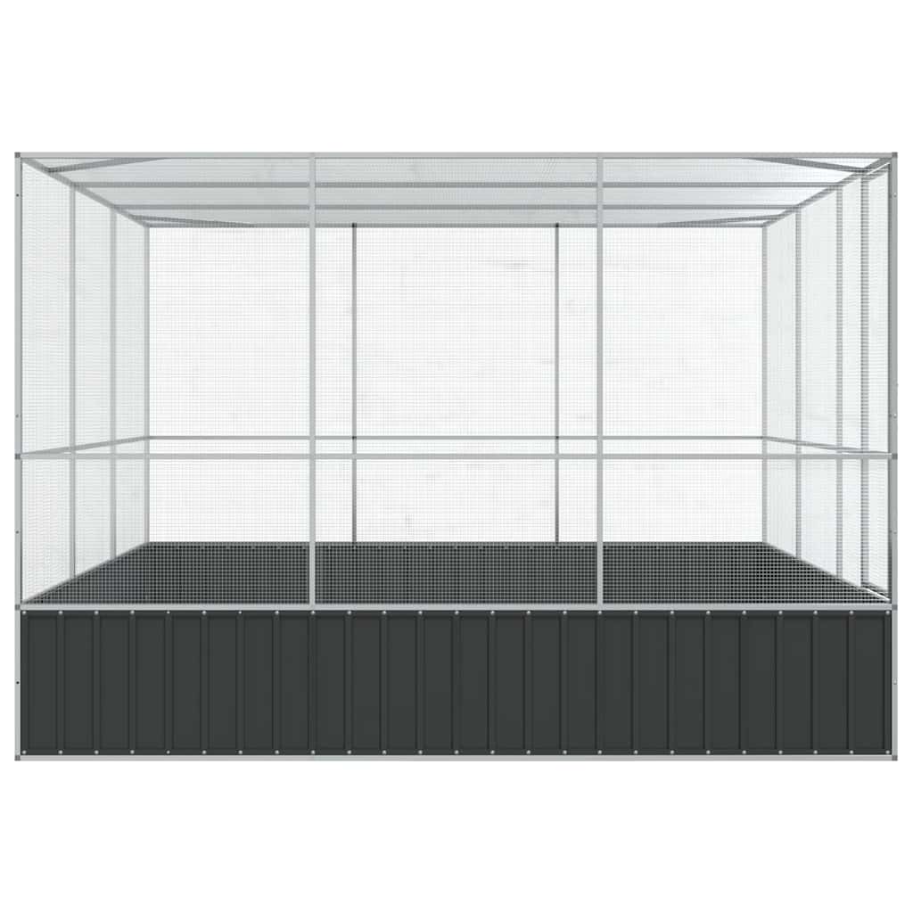 vidaXL Aviary Silver 311x307x212 cm Steel