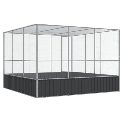 vidaXL Aviary Silver 311x307x212 cm Steel