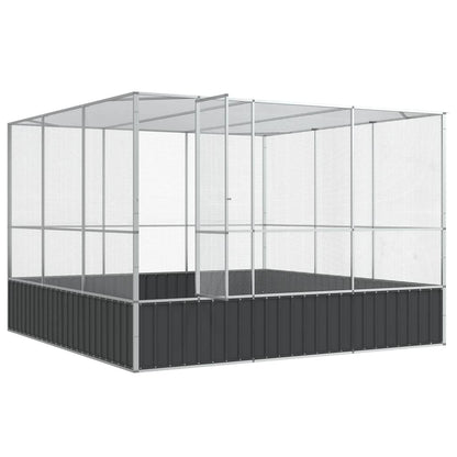 vidaXL Aviary Silver 311x307x212 cm Steel
