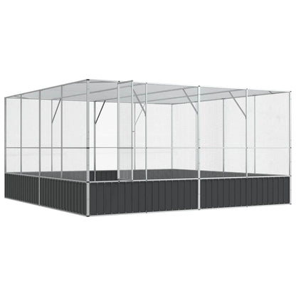 vidaXL Aviary Silver 418x414x212 cm Steel