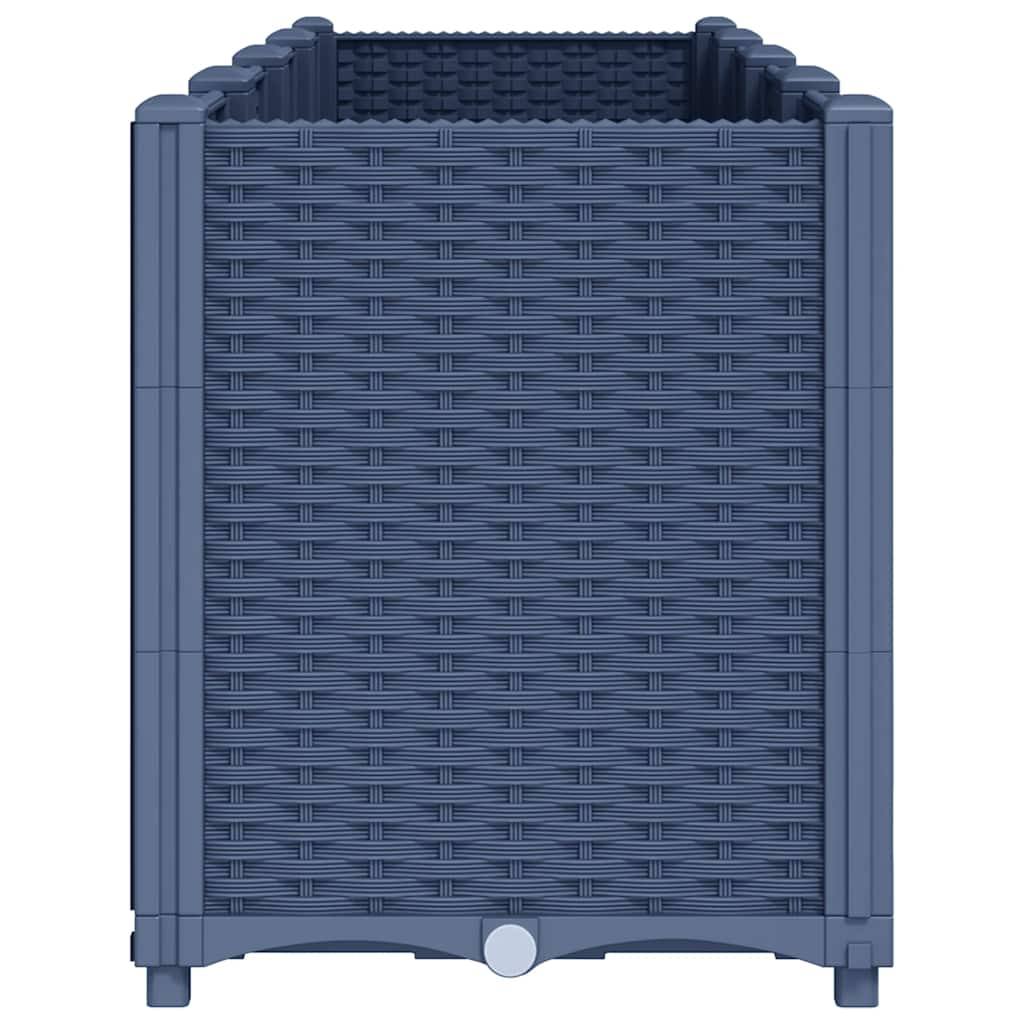 vidaXL Garden Planter Blue Grey 160x40x53 cm PP