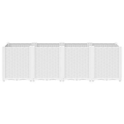 vidaXL Garden Planter White 160x40x53 cm PP
