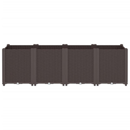 vidaXL Garden Planter Brown 160x40x53 cm PP